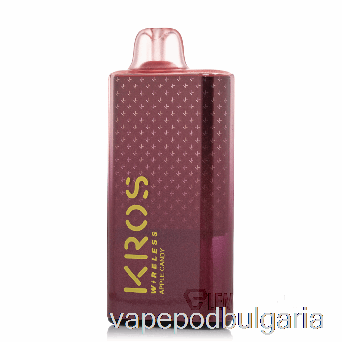 Vape Bulgaria Kros Wireless 9000 еднократни ябълкови бонбони